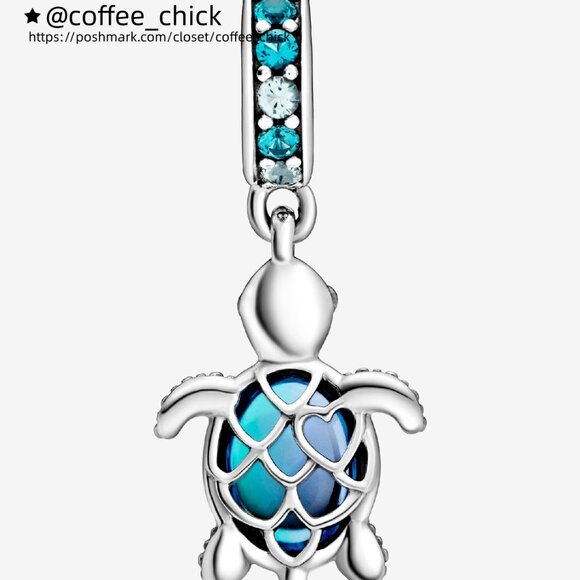 Pandora Murano Glass Sea Turtle Dangle Charm - Picture 2 of 7